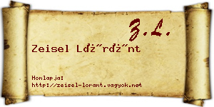 Zeisel Lóránt névjegykártya